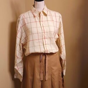 Calvin Klein Button Down Shirt With Window Pane Design